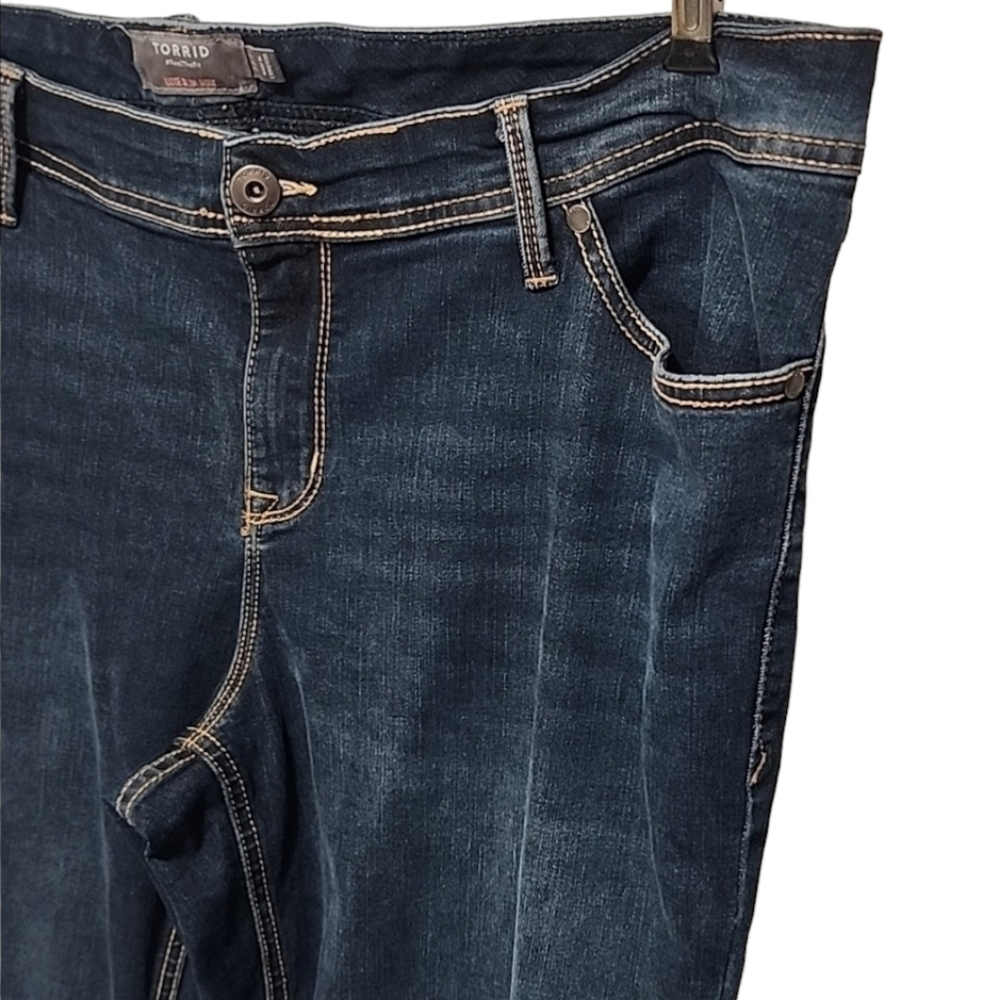 TORRID Luxe Slim Boot Super Stretch Jeans 18 Tall Mid Rise Bootcut Flare Denim - Picture 5 of 10